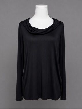 Twenty Size XS Oversized Black Cowl Neck Blouse